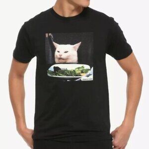 Smudge Lord Like New Cat Meme 100% Cotton Short Sleeve Black T-Shirt - Medium